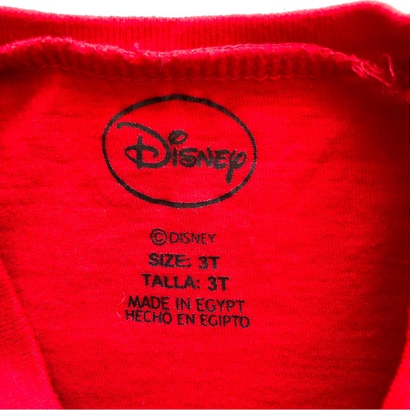 Disney Red Minnie Mouse XOXO T-Shirt Toddlers Size 3T Short Sleeves Large Logo - Picture 3 of 12
